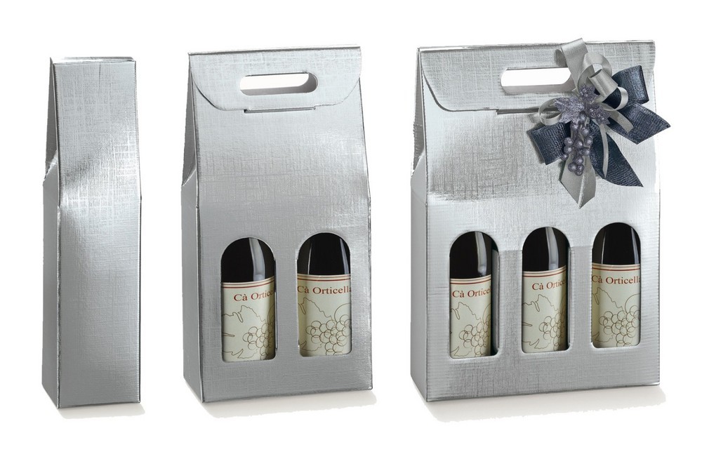 Packagings - scatola regalo bianca con manico per 3 calici piccoli by  divino marketing - Italian Wine Shop - Saper bere bene