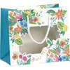 Sacchetti di carta blu lato fiori & colibr con finestra  : Barattoli