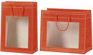 Sacchetti di carta arancione con finestra in PVC : Barattoli