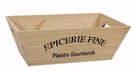 Cestino rettangolare in legno "Epicerie Fine" : Cestini