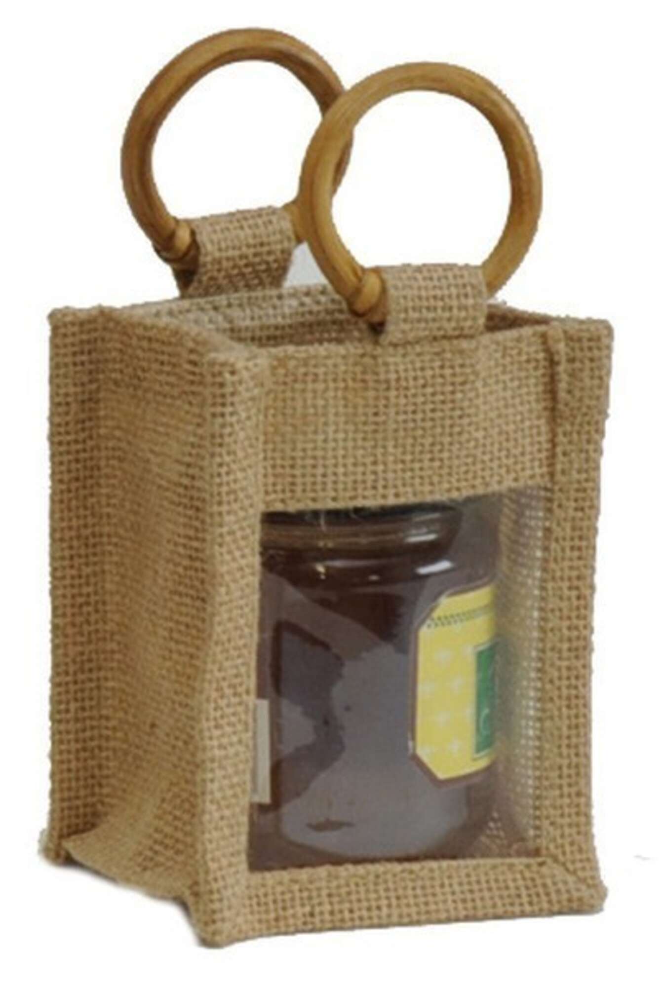 Margueras – 4 Cestini Portaoggetti In Tela Di Iuta Da Appendere – Mini Borse Con Tasche – 10x13 Cm