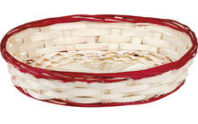 Corbeille bambou ovale - liseré rouge : Cestini
