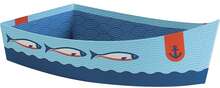 Corbeille carton forme barque décor La Mer : Cestini