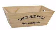 Cestino rettangolare in legno "Epicerie Fine" : Novità