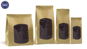 Immagine del prodotto Mini sacchetto marrone liscio riciclato + grande finestra