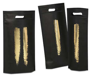 Immagine del prodotto Sacchetto di BOTTIGLIA non tessuto nero/oro