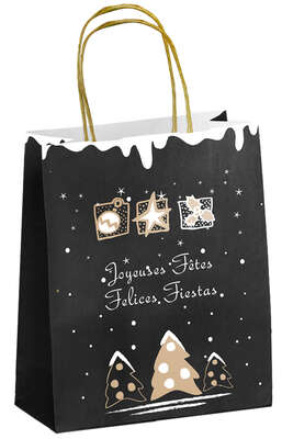 Immagine del prodotto Sacchetti kraft Natale - Nero Chic