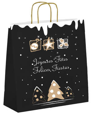 Immagine del prodotto Sacchetti kraft Natale - Nero Chic