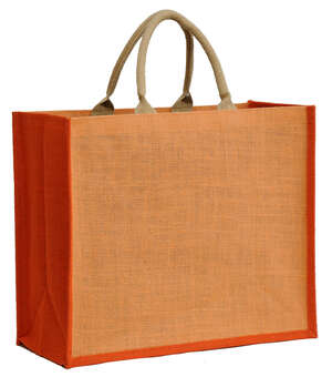 Immagine del prodotto Borsa in iuta Collezione IBIZA con tasca 420+170x350mm