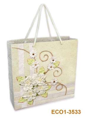 Immagine del prodotto Borsa di carta "Fleurs blanches"