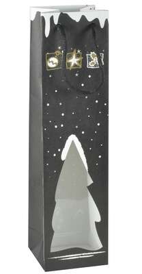 Immagine del prodotto Sacchetto 1 bottiglia finestra "Natale"