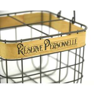 Immagine del prodotto Riserva personale” portabottiglie in metallo e legno