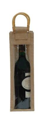 Immagine del prodotto Borsa in iuta 1 bottiglia + finestra