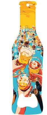 Immagine del prodotto Apribottiglie magnetico in metallo con decoro Verano