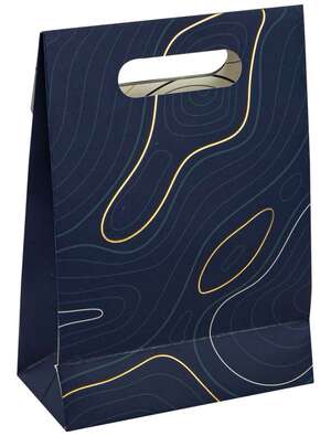 Immagine del prodotto  Borsa regalo rettangolare in cartone blu Abyss