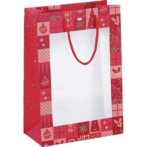 Immagine del prodotto Borsa con finestra in carta Festive Mosaic Collection