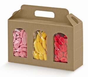 Immagine del prodotto Portavasetti 3 vasi in cartone altezza 15 cm