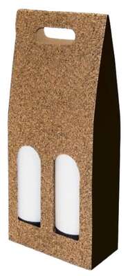 Immagine del prodotto Scatola in cartone per bottiglie di sughero con finestra per 2 e 3 bottiglie