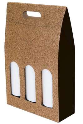 Immagine del prodotto Scatola in cartone per bottiglie di sughero con finestra per 2 e 3 bottiglie