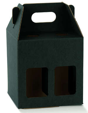 Immagine del prodotto Cassa da 4 bottiglie con collo lungo nero