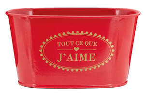 Immagine del prodotto Cestino ovale in metallo "Mi piace"