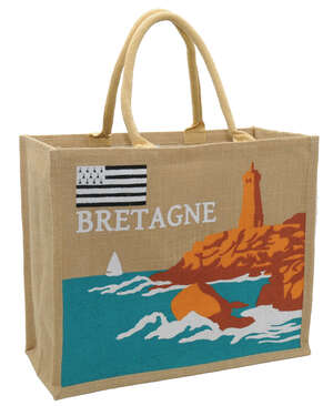 Immagine del prodotto Borsa in juta con stampa "Brittany"