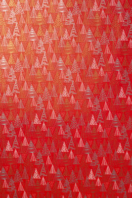 Immagine del prodotto Rotoli di carta da regalo con silhouette di albero rosso