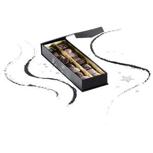 Immagine del prodotto Scatola di cartone rettangolare con 2 file di cioccolatini