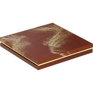 Immagine del prodotto Scatola quadrata di cartone per cioccolatini, 3, 4 o 6 file, POUDRE D'OR marrone