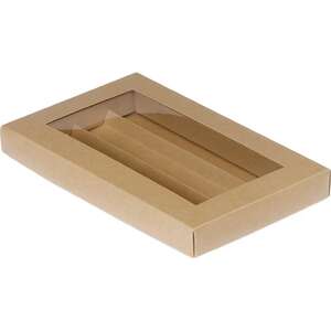 Immagine del prodotto Scatola rettangolare in cartone per cioccolatini, 3, 4 o 5 file, carta Kraft