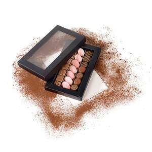 Immagine del prodotto Scatola rettangolare in cartone per cioccolatini, 3,5 file