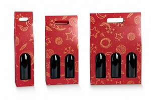Immagine del prodotto Confezione regalo in cartone "Universo Rosso" - 1, 2, 3 bottiglie