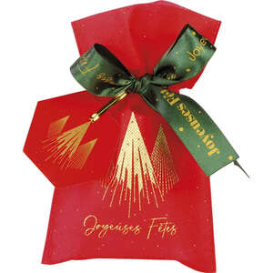Immagine del prodotto Borsa Natalizia in Polipropilene TNT Rosso/Oro