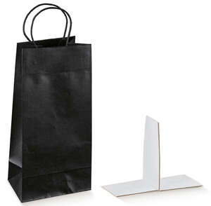 Immagine del prodotto Sacchetti Kraft Collezione SETA NERO 1, 2, 3 bottiglie