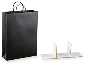 Immagine del prodotto Sacchetti Kraft Collezione SETA NERO 1, 2, 3 bottiglie