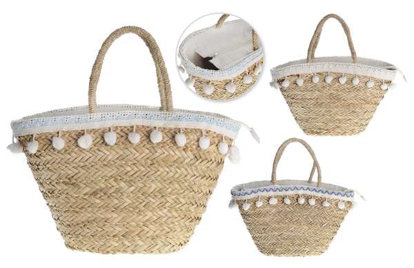 Immagine del prodotto Set di 3 tote bag + pompon