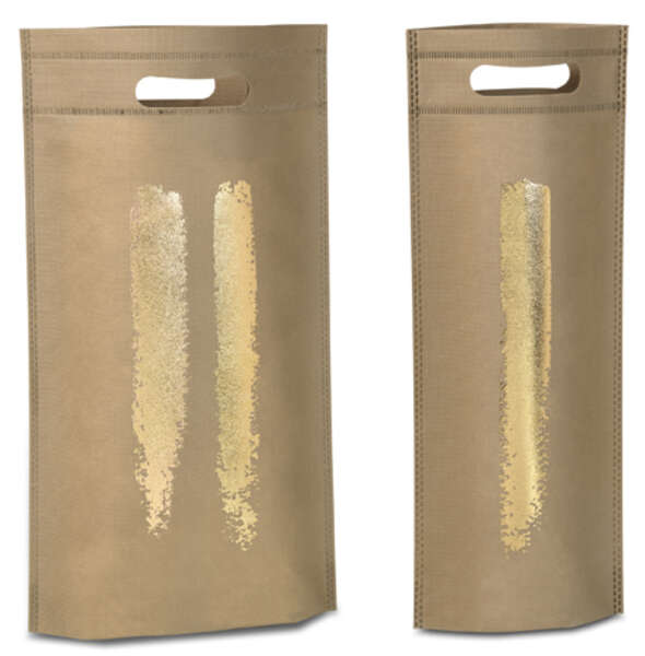 Immagine del prodotto Sacchetto non tessuto BOTTIGLIE Cammello/Oro