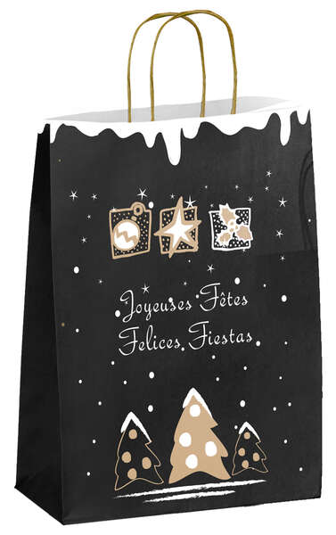 Immagine del prodotto Sacchetti kraft Natale - Nero Chic