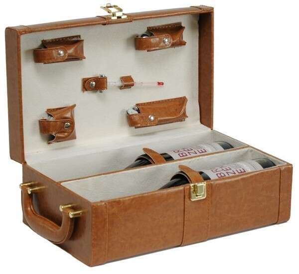 Immagine del prodotto Custodia in pelle 2 bottiglie Sintetico 