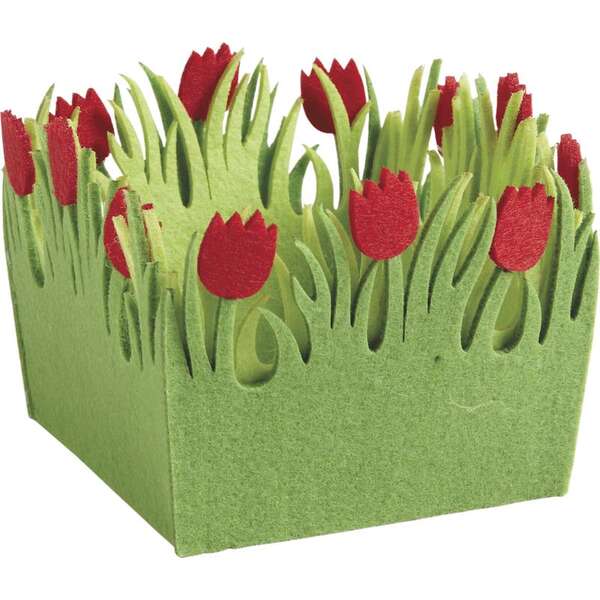 Immagine del prodotto Mini quadrato tulipano feltro cestino
