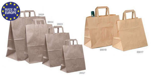 Immagine del prodotto Borsa kraft marrone - Manici piatti