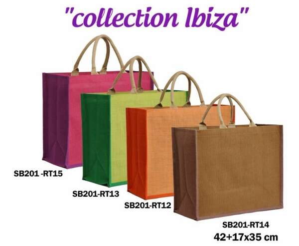 Immagine del prodotto Borsa in iuta Collezione IBIZA con tasca 420+170x350mm