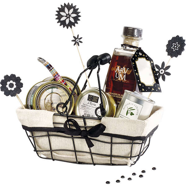 Immagine del prodotto Cesto metallo nero/tessuto