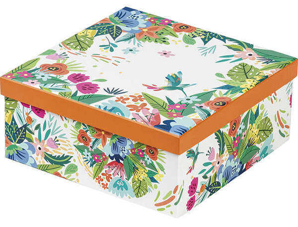 Immagine del prodotto Cofanetto quadrato fiori & colibrì