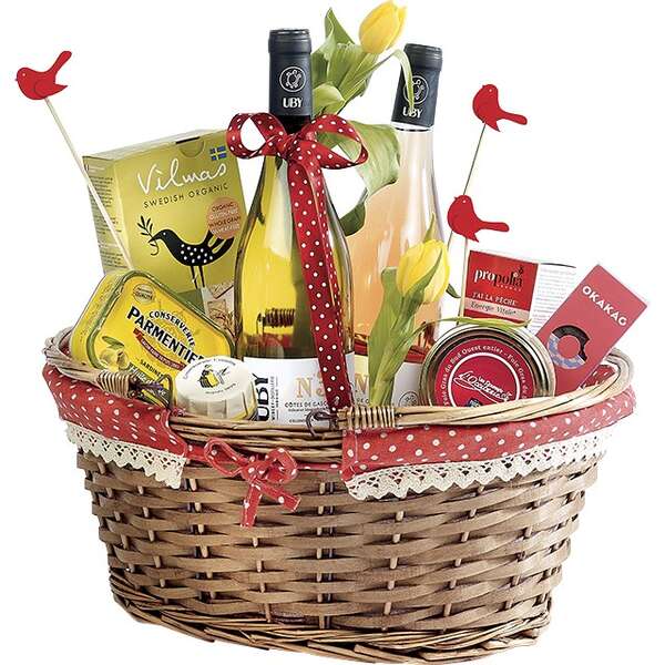 Immagine del prodotto Cesto di vimini + tessuto