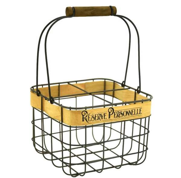 Immagine del prodotto Riserva personale” portabottiglie in metallo e legno