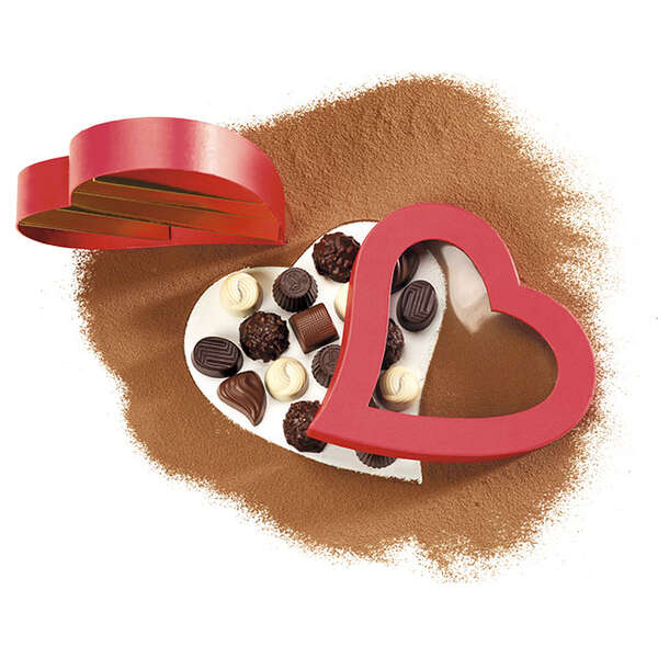 Immagine del prodotto Scatola di cioccolatini a forma di cuore