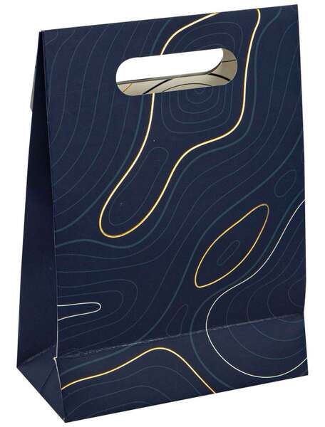 Immagine del prodotto  Borsa regalo rettangolare in cartone blu Abyss