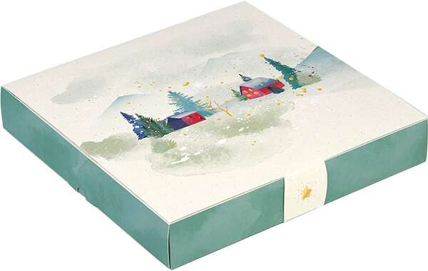 Immagine del prodotto Calendario dell'Avvento in scatola di cartone Collezione “Campagne innevate”