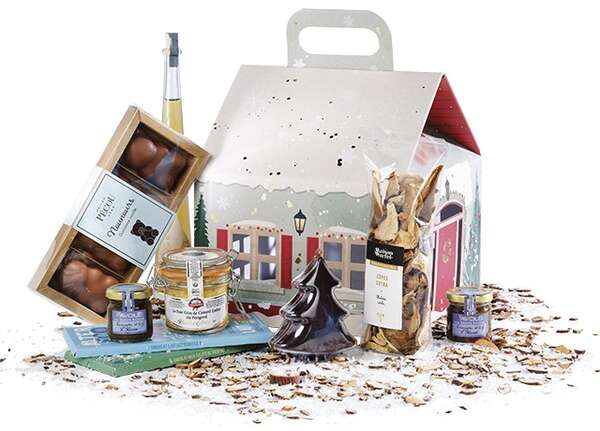 Immagine del prodotto Scatola in cartone a forma di casetta collezione “Snowy Countryside”.